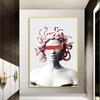 Cover Face of Medusa Graffiti Cavans Painting Vaporwave Sculpture Posters and Prints Wall Art for Living Room Home Decor Cuadros