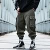 Pantaloni sportivi da strada hip-hop larghi da uomo nuovi con pantaloni cargo con tasche multiple