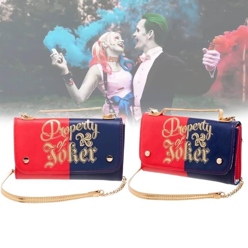 Suicide Squad Umhängetasche aus PU-Leder mit Metallkette für Damen Reiseaccessoires