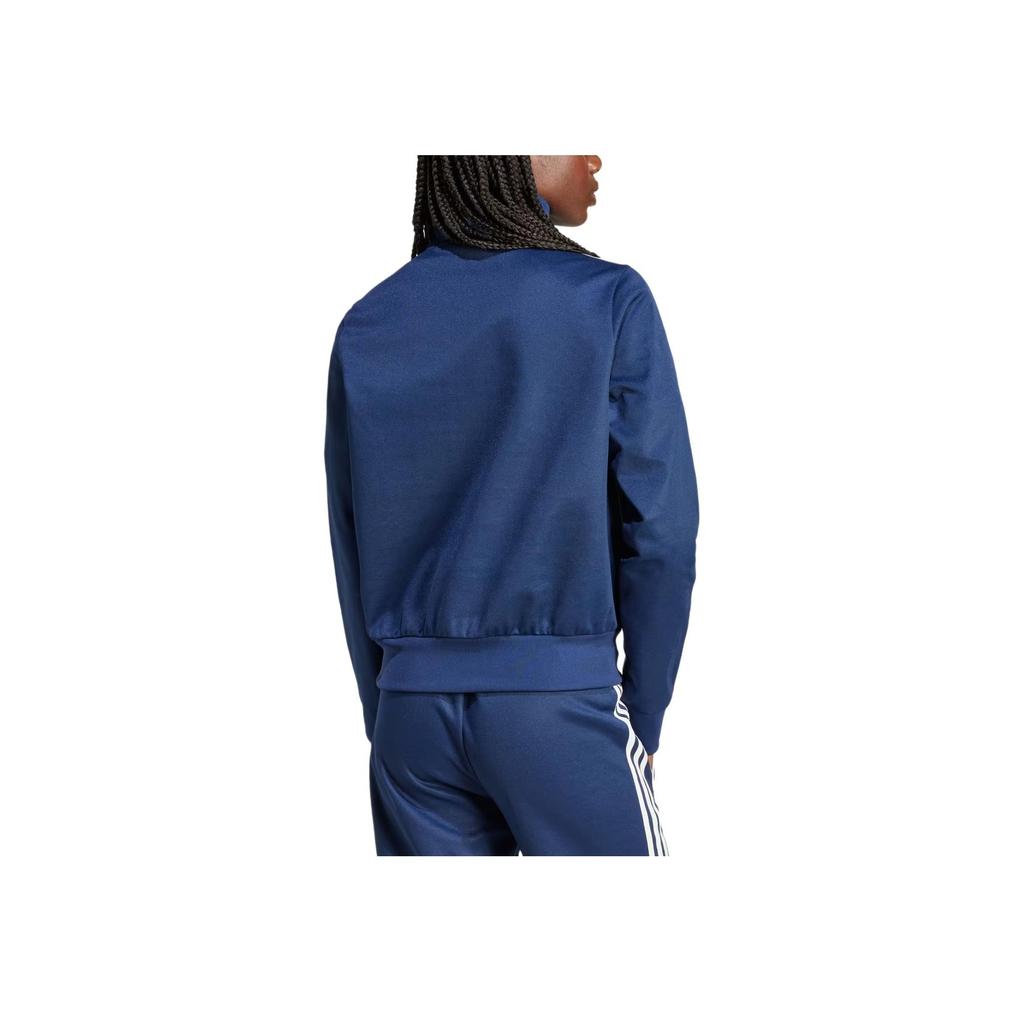 Adidas Originals Sporty & Rich Collaboration SS24 Brand Logo Retro Sports Stand Collar Comfortable Fashion Striped Long Sleeve Jacket JD3770