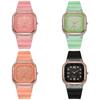 Childrens Square Silicone Quartz Watch With Decorative Dial For School Kids