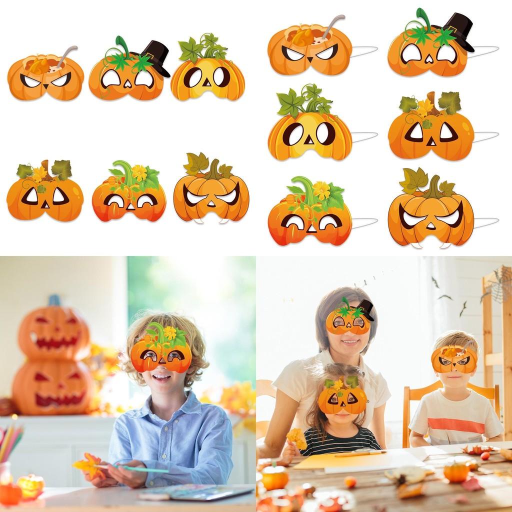 Face Holiday Pumpkin Mask Thanksgiving Venue Decor Accessories Photo Prop Set