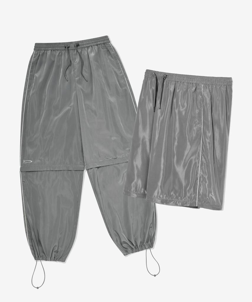 PHYSICAL DEPARTMENT 2-Way Piping Detachable Track Pants Gray