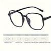 1 Pair of Fashionable Square Frame Transparent Lens Glasses Suitable for Daily Commuting and College Life