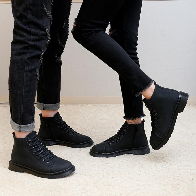 Echtes Leder Herren Stiefel Herbst Winter Stiefeletten für Herren Schuhe