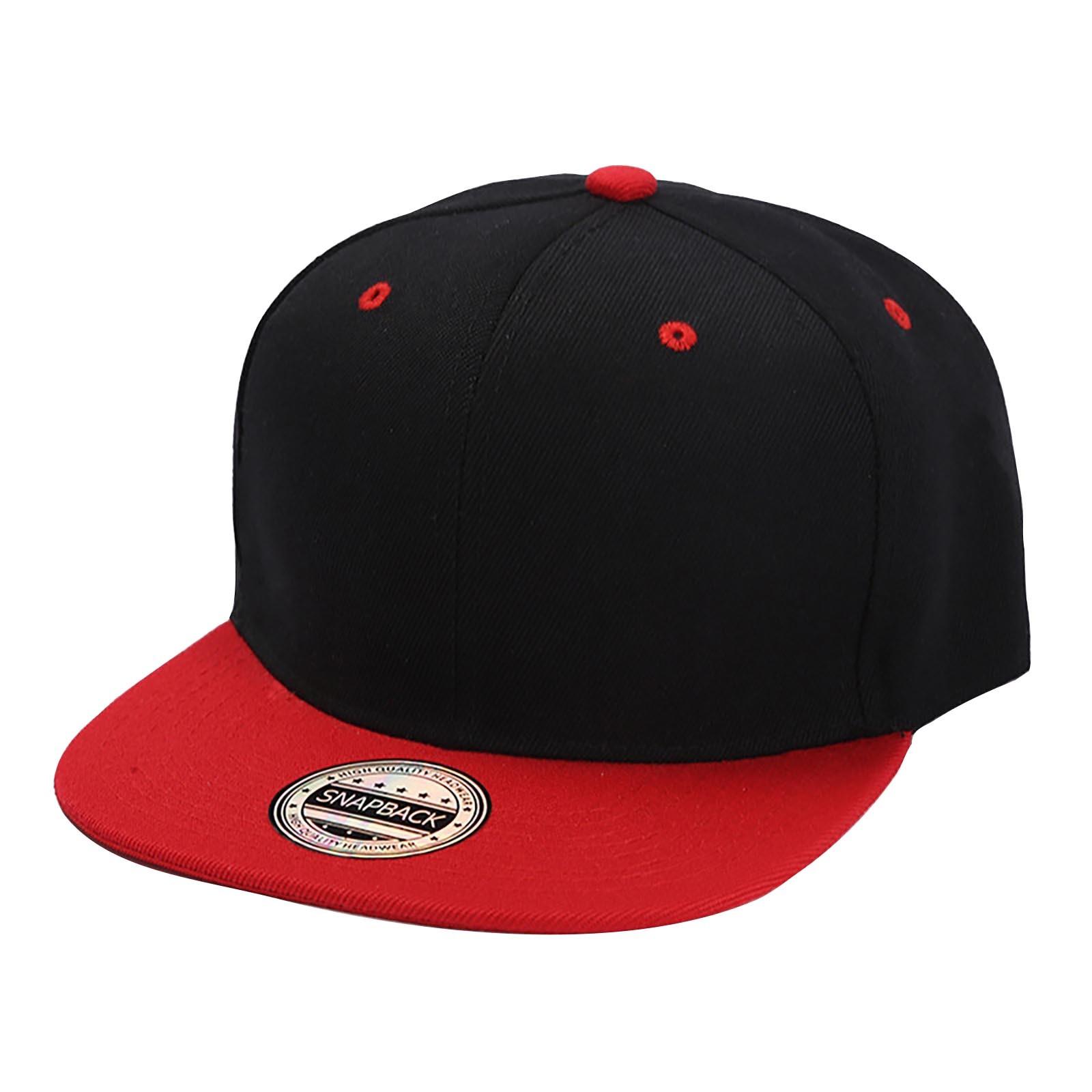 

Классическая шляпа Snapback, кепка в стиле хип-хоп, плоская козырек, пустой сплошной цвет, регулируемый размер One Size