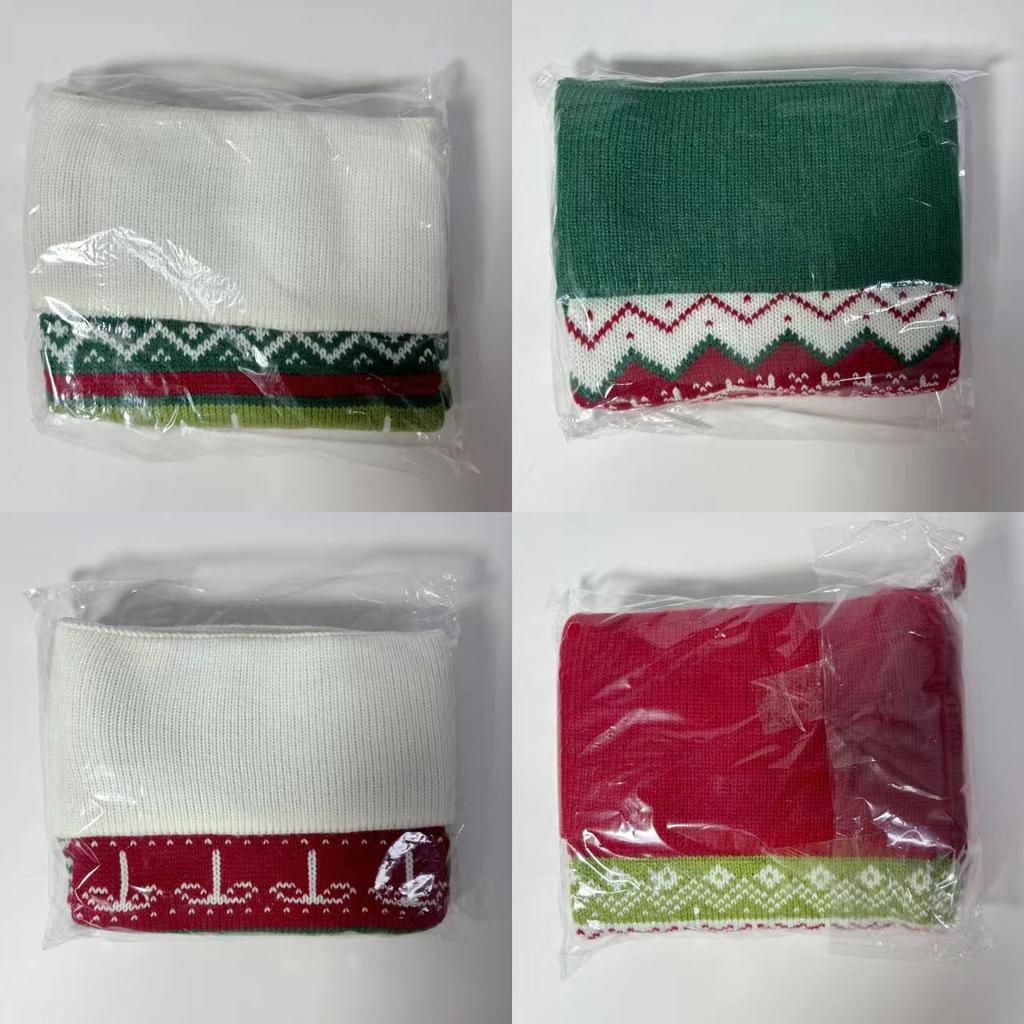 Knitted Woolen Christmas Stocking Candy Bag - Holiday Gift Decoration