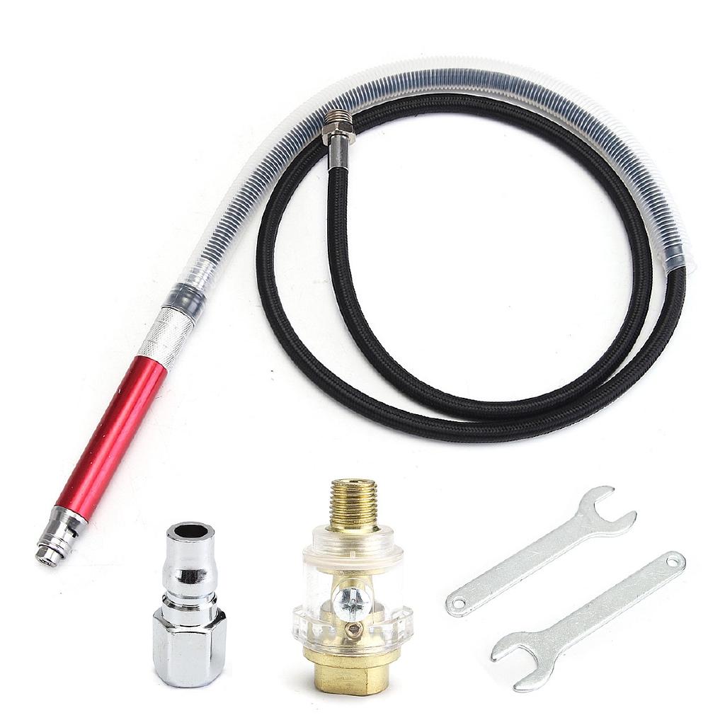 Mini 17Pcs Air Micro Die Grinder Kit Pencil Polishing Rotary Cutting Tools Set 90 PSI for Cleaning and Polishing Jewelry