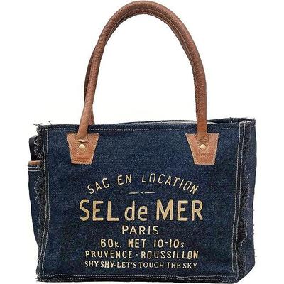 Tašky Sel De Mer Upcycled Canvas Hand Bag Upcycled Canvas & Hovězí kůže Taška Radiant Upcycled Canvas Leather Bag
