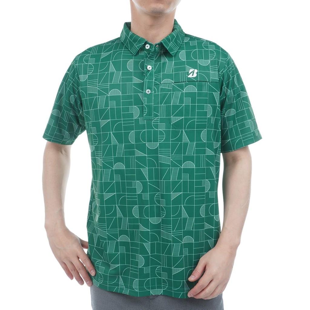 [Bridgestone Golf] Retro košile s krátkým rukávem a kapsou EGM03A Pánská GR