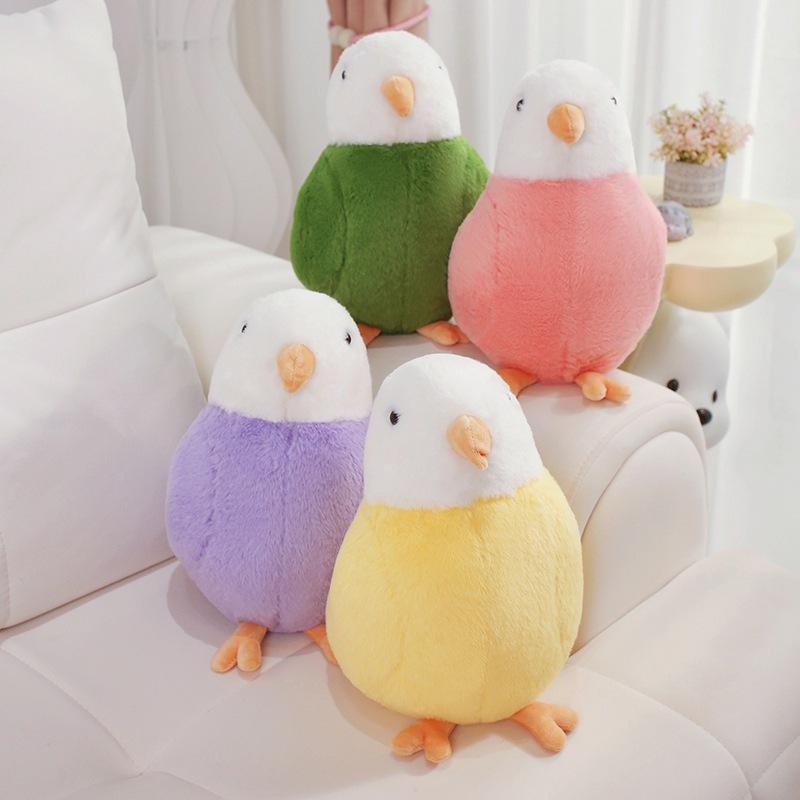 Cute Soft Parrot Doll Plush Toy Bird Doll Children Accompany Soothing Rag Doll Girl Birthday Gift