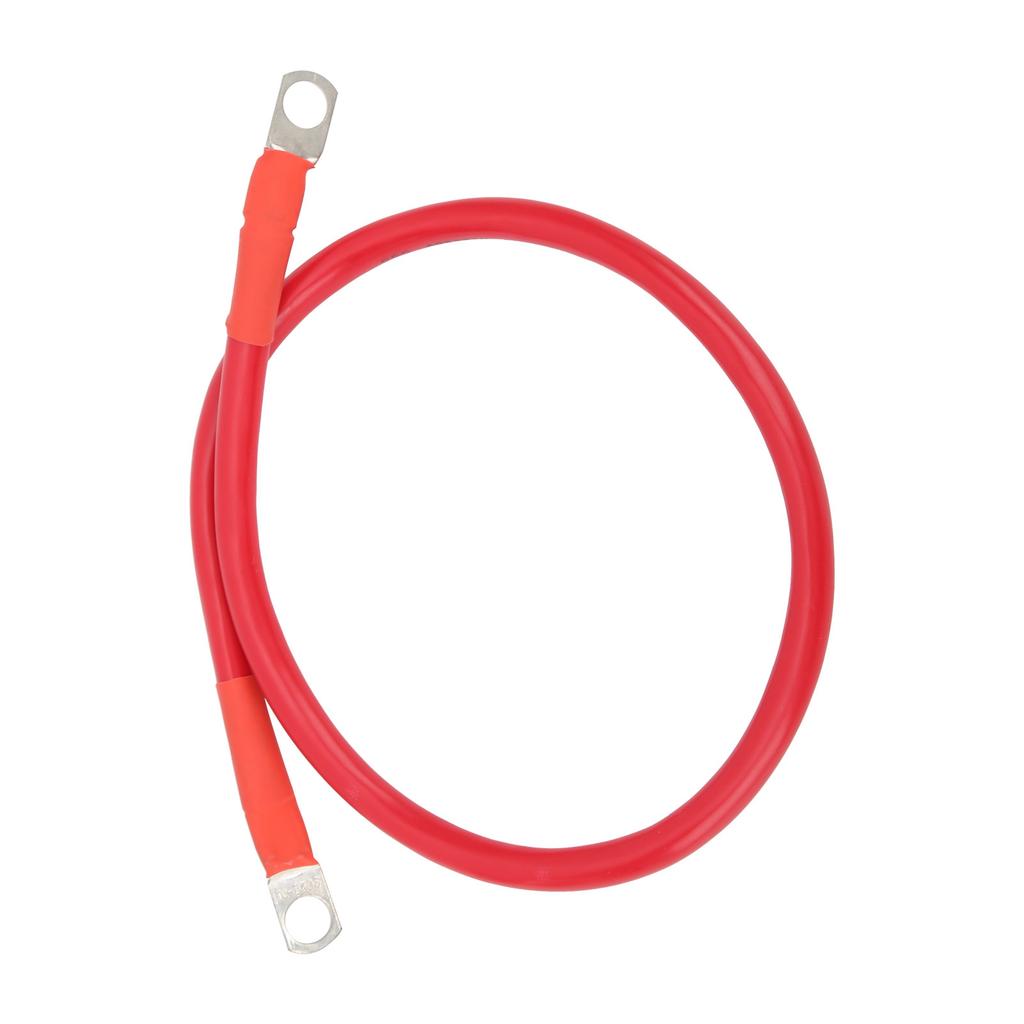 23.6in Ground Wire 4AWG 25mm2 150A High Toughness Earth Cable for Battery Inverter Fuse HolderRed