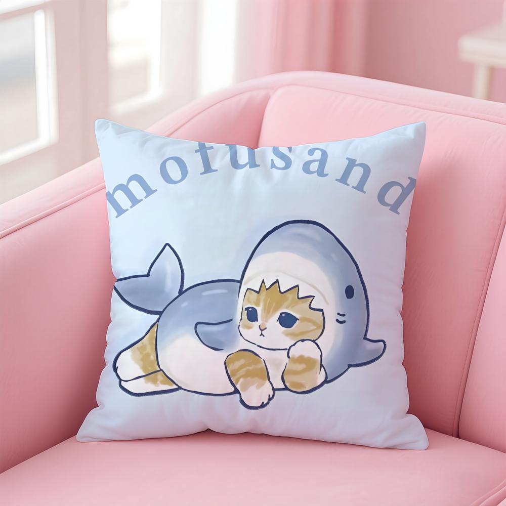 Cute M-Mofusand Cushion Cover Home & Car Multi-Scene Pillow Cover - Reversible, Soft & Durable for Daily Use