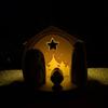 Yousheng Nativity Set Figurine Lighted Jesus Nativity Scene Collection with Manger And Figures for Christmas Indoor Tabletop Decor