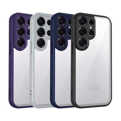 Custodia per telefono con bordo morbido trasparente per Samsung Galaxy S25 S24 S23 S22 Plus Ultra S21 S20 FE Antiurto Proteggi Copertura Guscio Rigido in Acrilico