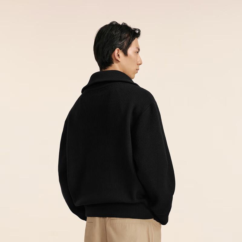 CROQUIS Men's 2024 Winter Thick Lapel Cardigan Sweater