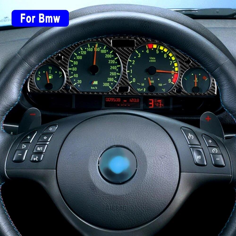 Car Carbon Fiber Center Instrument Panel Decorative Frame Panel Cover Trim Stickers For BMW E46 M3 1998-2005 Accessoire Voiture