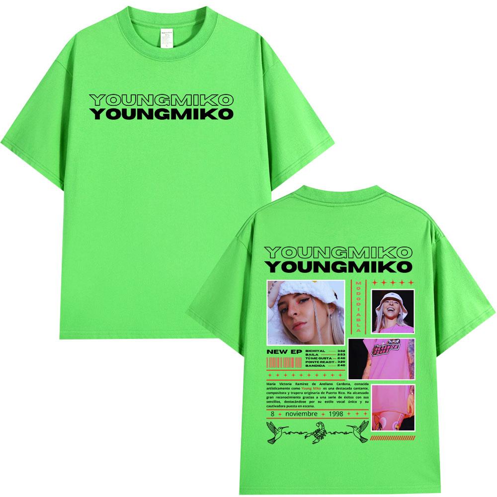 Rapper Young Miko Att Album Tshirt Tour Merch Short Sleeve Tee Shirt Unisex Women Clothes Loose Cotton Tshirts Streetwear Unisex