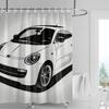 Tenda da Doccia con Motivo Auto Tenda Impermeabile per Separazione Bagno Ganci per Tenda da Doccia per Bagno
