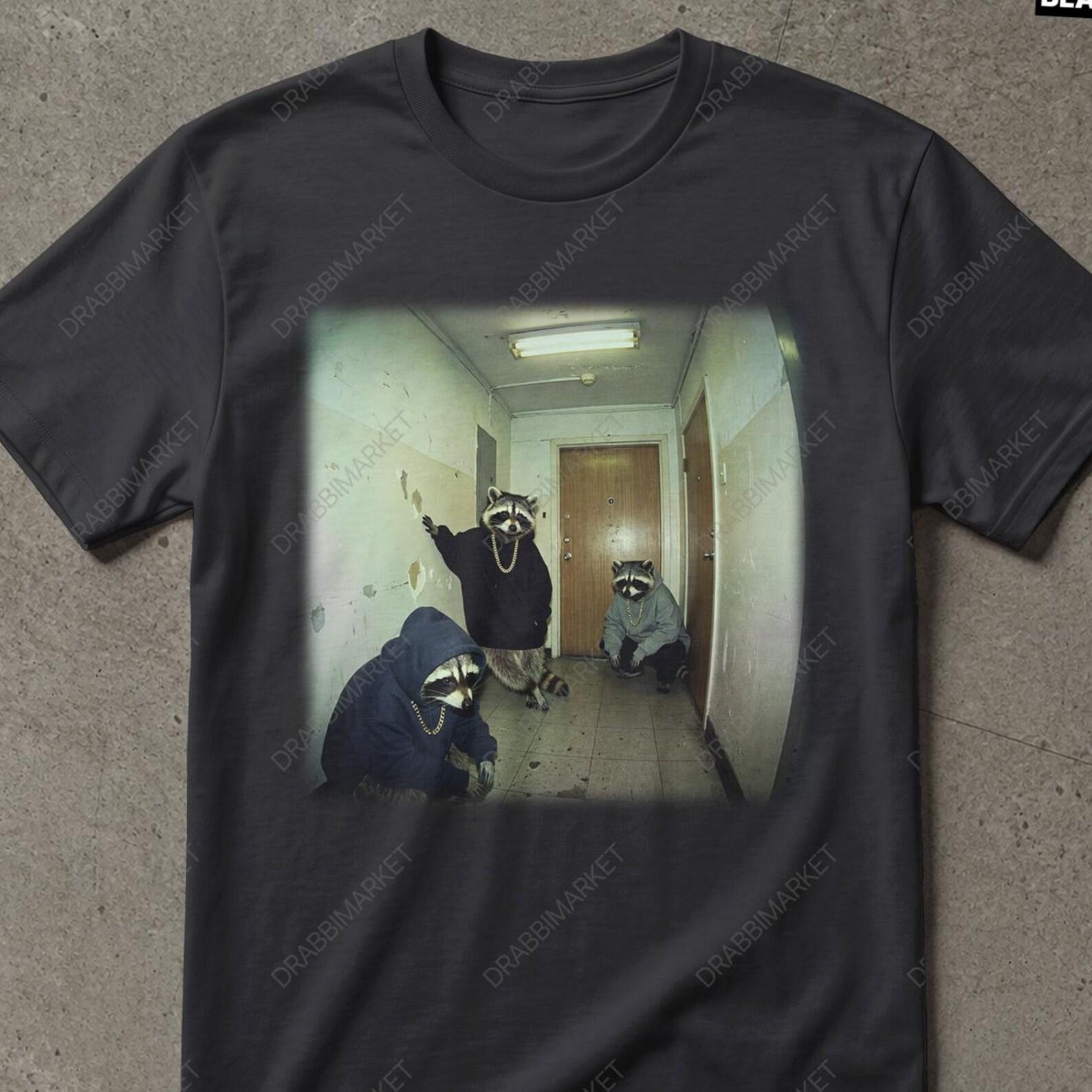 Funny Street Raccoons Shirt, Gangster Raccoon Funny Shirt, Funny Shirt, Raccoon Silly Shirt, Funny Racoon Meme Shirt, Funny Street Shirt 2XL