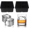 Large Ice Cube Trays Silicone (2.5-inches) - Giant Cocktail Silicone Ice Maker, Scotch Whiskey Ice Cube, Easy Release Reusable Ice Cubes,food Grade (b