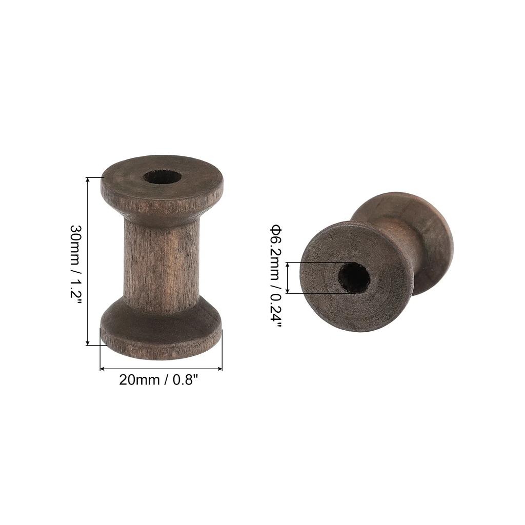 10/20/40pcs Wooden Empty Spools Unfinished Wood Sewing Thread Spool Natural Wire Weaving Bobbins for Crafts Embroidery Tools DIY