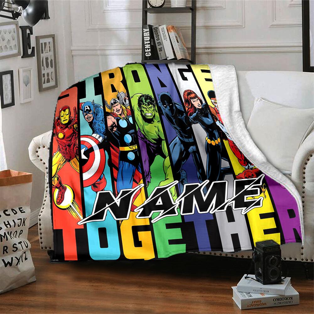 Custom Name "Spider-Man: City Hero" Blanket for Couch & Bed, Plush Cozy Fuzzy Blanket Super Soft & Warm Blankets for Fall and Winter. 0908170