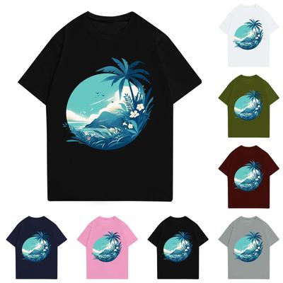 Men's Stand Collar Short Sleeve Shirt Loose Leisure Holiday Shirt Man