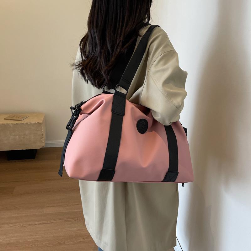 Women's Short Trip Portable Handbag: Large Capacity Korean Style Sports & Fitness Luggage Bag