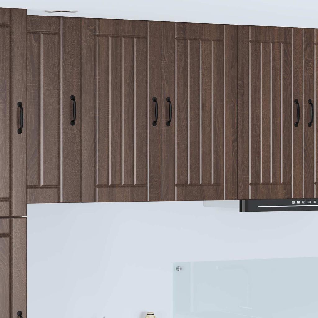 Wall Cabinet LUCCA Brown Oak 80 x 31 x 80 cm Engineered Wood