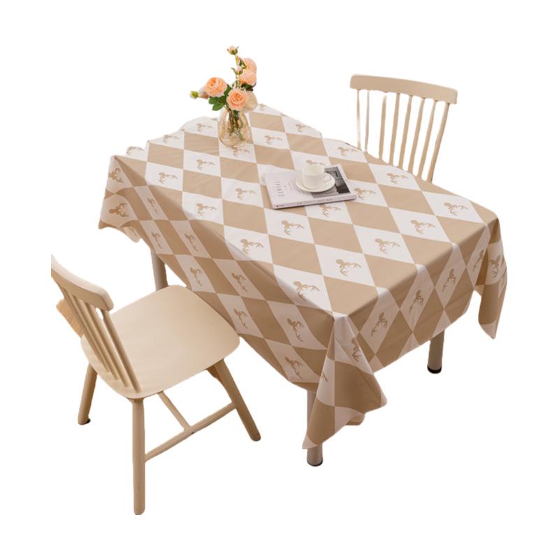Luxurious Waterproof Oil-Proof PEVA Tablecloth for Dining and Coffee Tables - INS Style