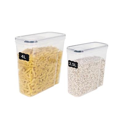 ZISIZ Transparent Plastic Rice & Grain Storage Container with Opening Lid