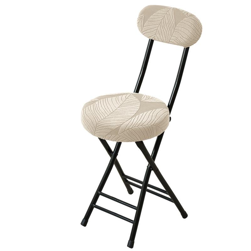 1/2 sets Opvouwbare Ronde Krukhoes Eetkamerstoelhoes voor Kantoor Huishouden Rugleuning Stoelhoezen Effen Kleur Slipcover