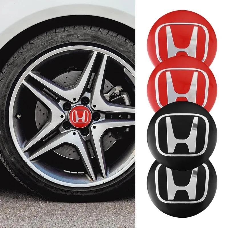 4 ks 56/60/65mm Středová krytka náboje kola pro vozy Honda Znakový emblém Samolepka pro Honda Civic Accord CR-V Fit HR-V Odyssey Autopříslušenství