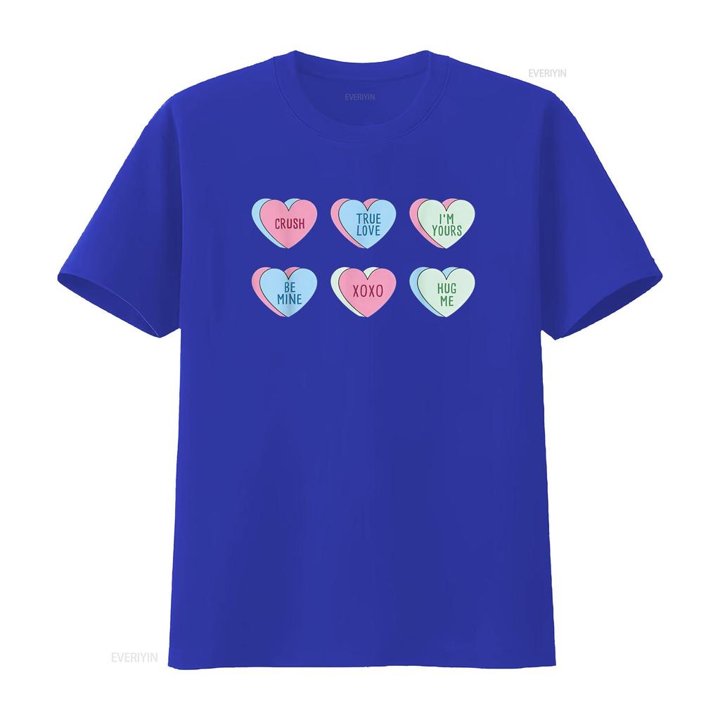 Womens Valentine s Day Hearts Candy T Shirt Black vintage Washed fashion streetwear Soft graphic Casual homme Stylish Slightly
