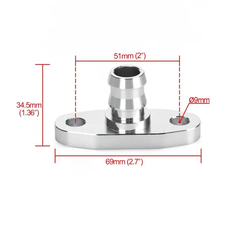 An10 2" 51 elektrischer Turbo Prozess Leckdicht Turbo Ölrücklauf Ablass Rücklauf Flansch Adapter Für garrett T3 T4 GT28 GT30 GT35 T25