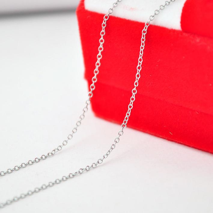 Cross Chain 0-Character Necklace Women'S Trinket, Men'S White Steel Jewelry White Cross With Chain