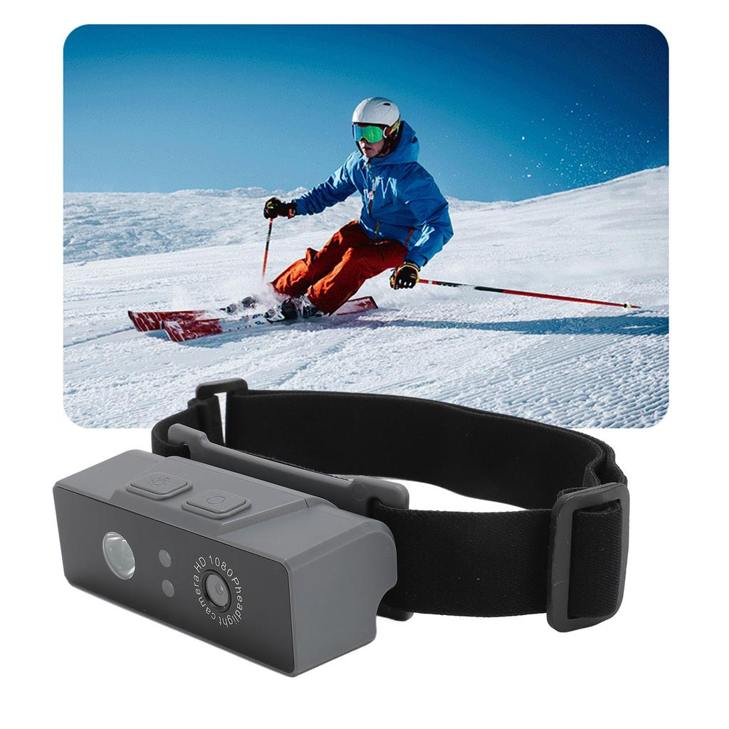 LED Headlamp Camera Support Intelligent     Headlamp Wearable Body Cam Headlight Video Camcorder with Elastic Headband