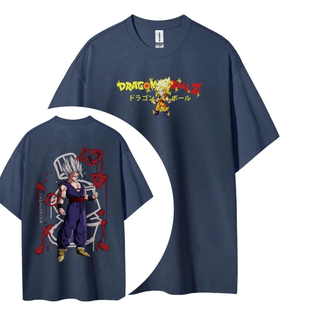 Dragon Ball Tshirt Mens Pure Cotton Casual Tshirt Round Neck Short Sleeve Clothing Summer Sports Casual Short Sleeve Popular