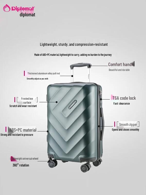 

Diplomat 20-inch Lightweight Hardside Spinner Suitcase