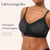 Sports Bras for Women Wireless Soft Workout Bra Full Coverage Push Up