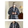 Camisa de Manga Larga Vintage Estilo Japonés para Hombre Holgada Casual