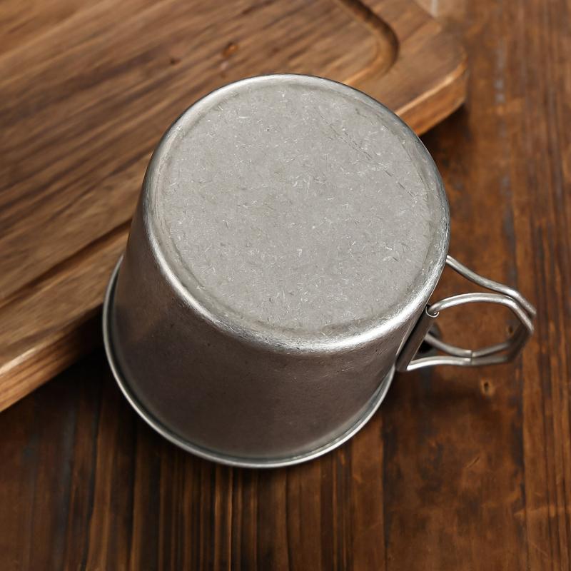 Retro Stainless Steel Coffee Cup  Milk Juice Beer Cup Durable Camping Travel Kitchen Restaurant Cup Outdoor Camping Water Mugs