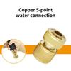 2Pieces Heavy Duty Reinforced Brass Hose Joints Water Pipe Connectors Fittings Easy Twist Suitable For Irrigation Tools