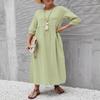 Ladies' New Spring And Summer Fashion Temperament Commuting Breathable And Comfortable Sexy Shirt Long Skirt Dress
