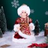 30cm Rote & Goldene Snegurochka Weihnachtsfigur