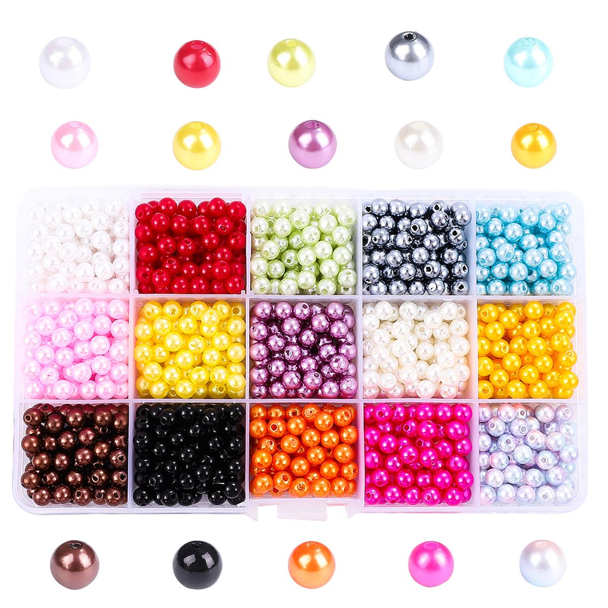 

1 компл./кор. бусины из АБС-пластика с искусственным жемчугом, пластиковые бусины-разделители для изготовления ювелирных изделий своими руками 6mm 1500pcs