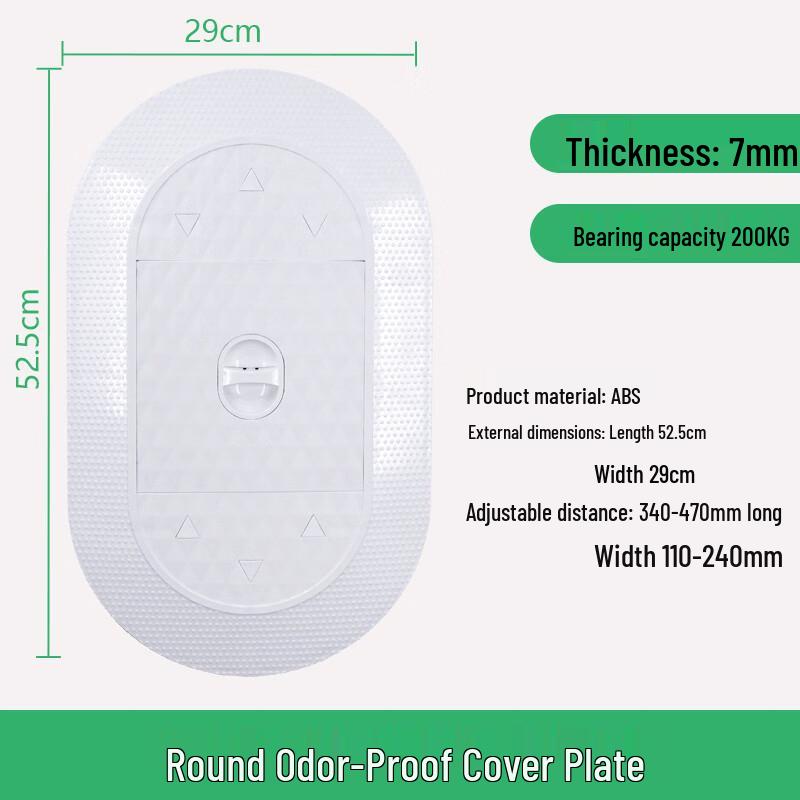 

LANGZHIWEN Round Odor-Proof Plastic Squat Toilet Cover