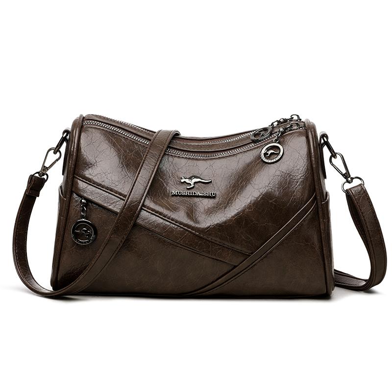 

Женская сумка Большая вместимость Сумка-подушка через плечо Сумка для путешественников через плечо коричневый