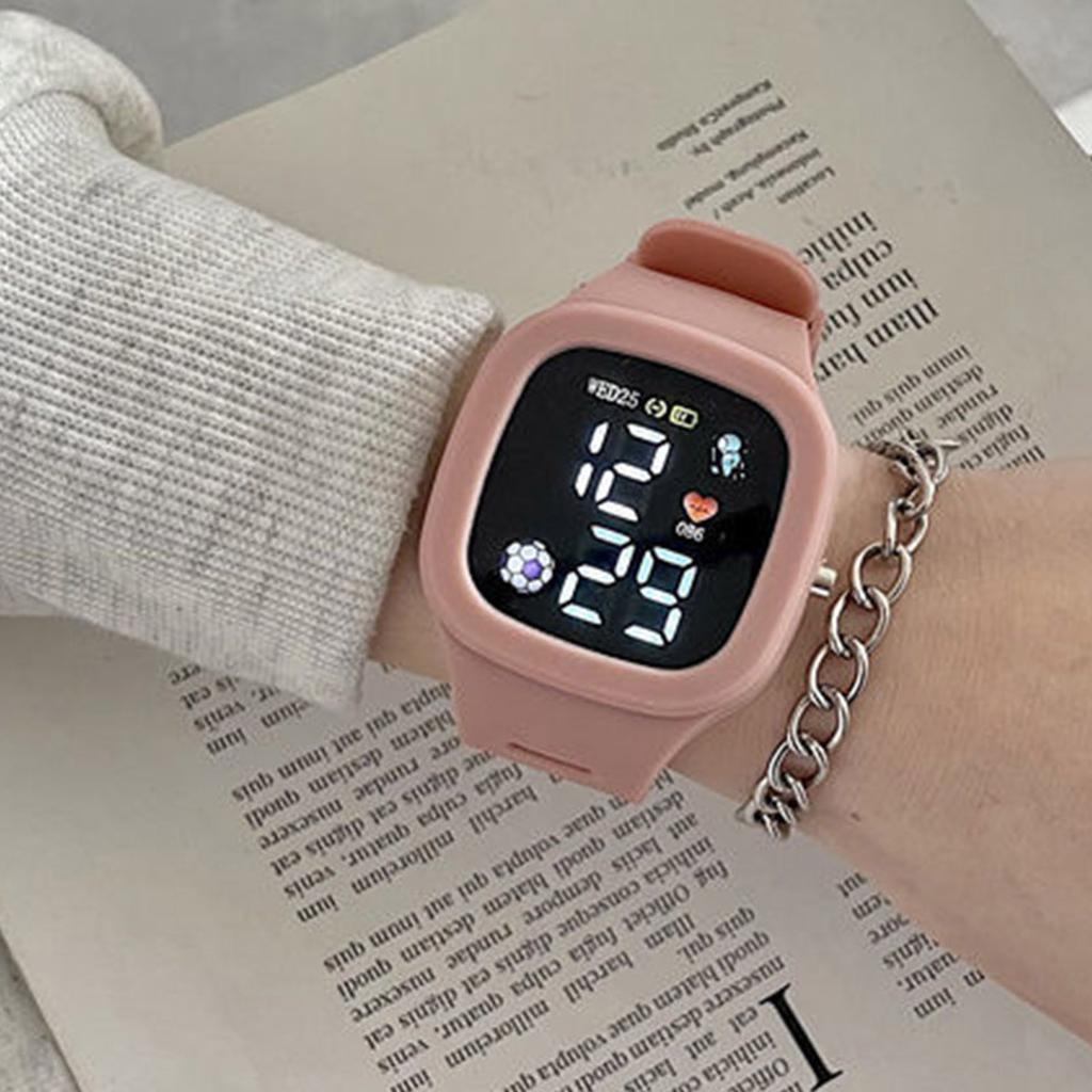 Casual Wrist Watches HD Digital Display Easy To Read Square Dial Watches for Students Boys and Girls